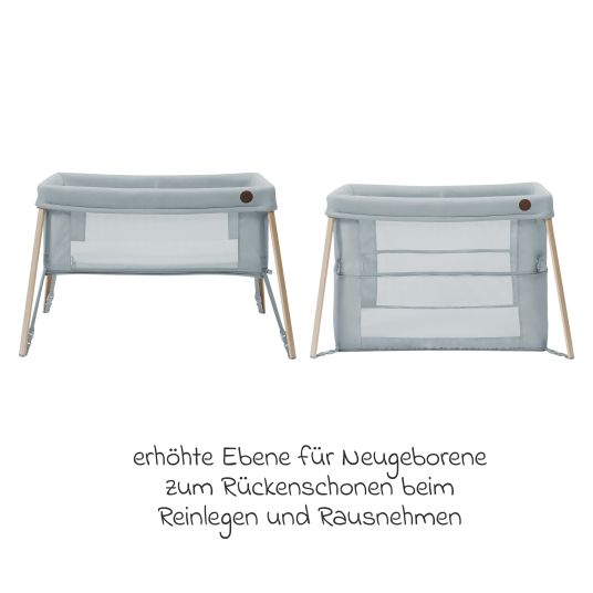 Maxi-Cosi 2-in-1 travel cot Iris for newborns & toddlers incl. mattress & travel bag only 5.96 kg light - Beyound - Grey Eco