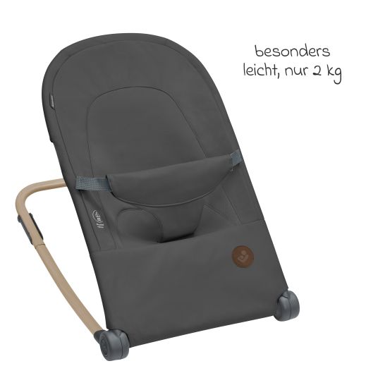 Maxi-Cosi 2in1 baby bouncer Loa Beyond Eco Care from birth - 6 months with rocking function - light as a feather only 2 kg - Graphite