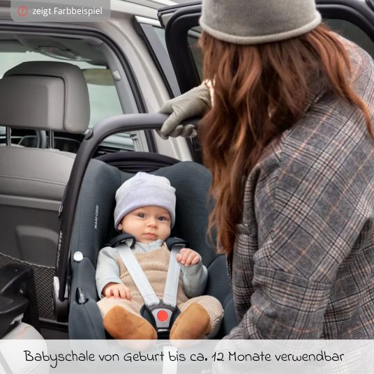 Maxi-Cosi 3-in-1 Kombi-Kinderwagen-Set Zelia³ inkl. Babyschale CabrioFix i-Size & Adapter, 22 kg - Black