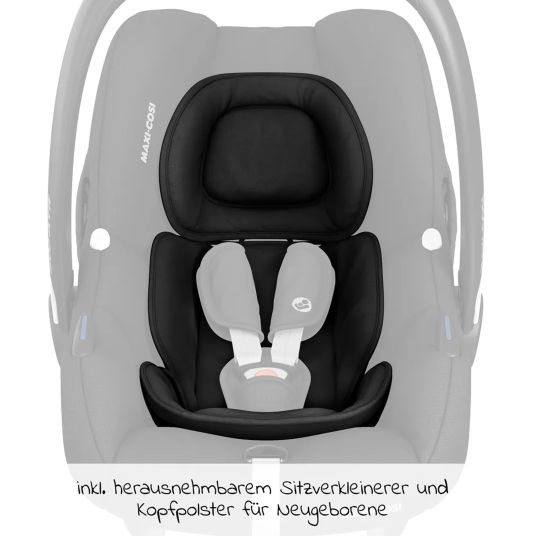 Maxi-Cosi 3-in-1 Kombi-Kinderwagen-Set Zelia³ inkl. Babyschale CabrioFix i-Size & Adapter, 22 kg - Black