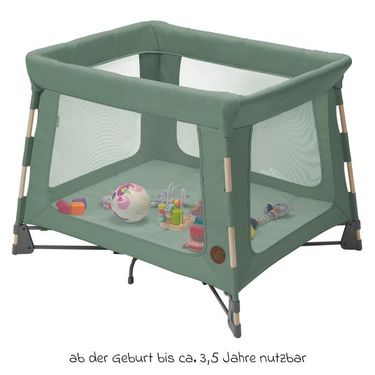 Maxi-Cosi 3-in-1 travel cot Swift travel cot, co-sleeper, playpen with mattress & carrycot only 6.70 kg light - Beyound - Green Eco