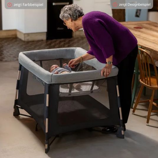 Maxi-Cosi 3-in-1 travel cot Swift travel cot, co-sleeper, playpen with mattress & carrycot only 6.70 kg light - Beyound - Grey Eco