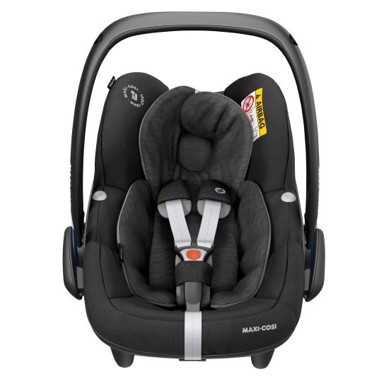 Maxi-Cosi 3in1 Babyschale & Reboarder-Set ab Geburt - 4 Jahre (45 cm - 105 cm) mit Babyschale Pebble Pro, Kindersitz Pearl Pro 2, FamilyFix 3 inkl. Schutzunterlage & Buggybuch - Black