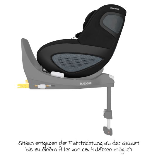 Maxi-Cosi 3in1 Babyschale & Reboarder-Set FamilyFix 360 ab Geburt bis 4 Jahre (40 - 105 cm) mit Babyschale Pebble 360 & Kindersitz Pearl 360 inkl. Isofix-Basis FamilyFix, Schutzunterlage & Schnullertasche - Black