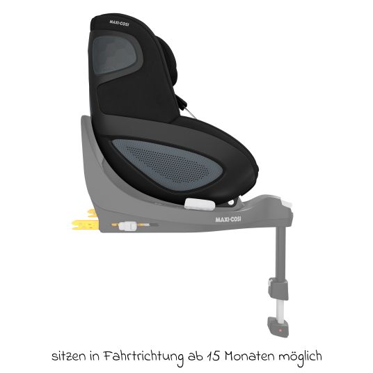 Maxi-Cosi 3in1 Babyschale & Reboarder-Set FamilyFix 360 ab Geburt bis 4 Jahre (40 - 105 cm) mit Babyschale Pebble 360 & Kindersitz Pearl 360 inkl. Isofix-Basis FamilyFix, Schutzunterlage & Schnullertasche - Black