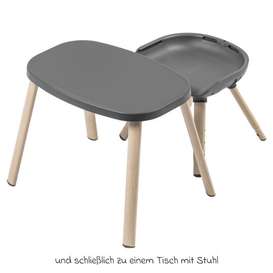 Maxi-Cosi 4-in-1 Hochstuhl Moa ab 6 Monate - 5 Jahre Hochstuhl, Sitzerhöhung, Tisch & Stuhl - Beyond Graphite2 Eco