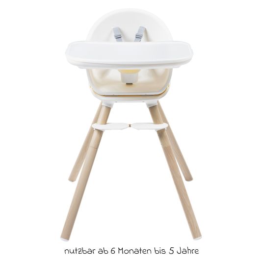 Maxi-Cosi 4-in-1 Hochstuhl Moa ab 6 Monate - 5 Jahre Hochstuhl, Sitzerhöhung, Tisch & Stuhl - Beyond White2 Eco