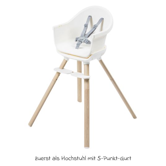 Maxi-Cosi 4-in-1 Hochstuhl Moa ab 6 Monate - 5 Jahre Hochstuhl, Sitzerhöhung, Tisch & Stuhl - Beyond White2 Eco