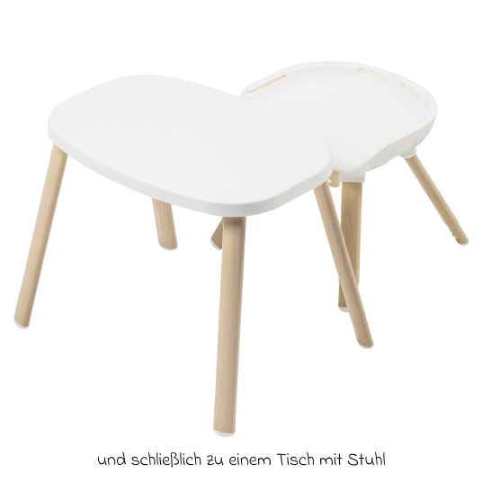 Maxi-Cosi 4-in-1 Hochstuhl Moa ab 6 Monate - 5 Jahre Hochstuhl, Sitzerhöhung, Tisch & Stuhl - Beyond White2 Eco