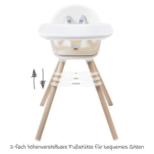 Maxi-Cosi 4-in-1 Hochstuhl Moa ab 6 Monate - 5 Jahre Hochstuhl, Sitzerhöhung, Tisch & Stuhl - Beyond White2 Eco