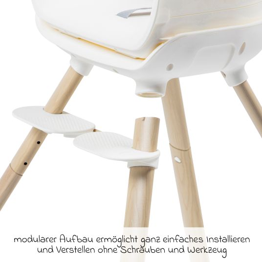 Maxi-Cosi 4-in-1 Hochstuhl Moa ab 6 Monate - 5 Jahre Hochstuhl, Sitzerhöhung, Tisch & Stuhl - Beyond White2 Eco