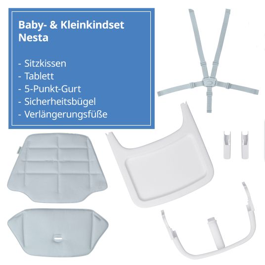 Maxi-Cosi Baby and toddler set for Nesta high chair from 6 months - 3 years - Beyond Sky Grey