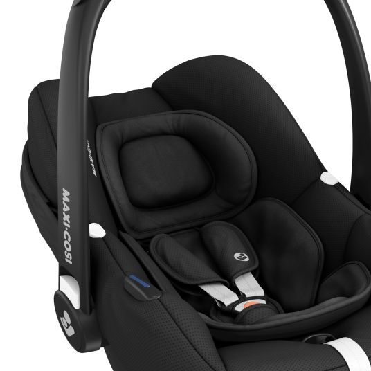 Maxi-Cosi Infant car seat CabrioFix i-Size from birth - 12 months (40-75 cm) & Isofix base, seat reducer, sun canopy, rain cover, insect screen - Essential Black