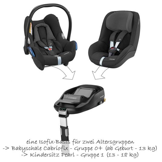Maxi-Cosi Baby seat Cabriofix & FamilyFix - Nomad Black