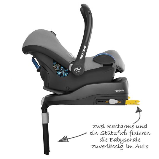 Maxi-Cosi Baby car seat Cabriofix & FamilyFix - Nomad Grey