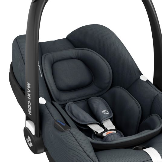 Maxi-Cosi CabrioFix i-Size infant car seat from birth - 12 months (40-75 cm) & seat reducer, sun canopy incl. dandelion blanket - Essential Graphite