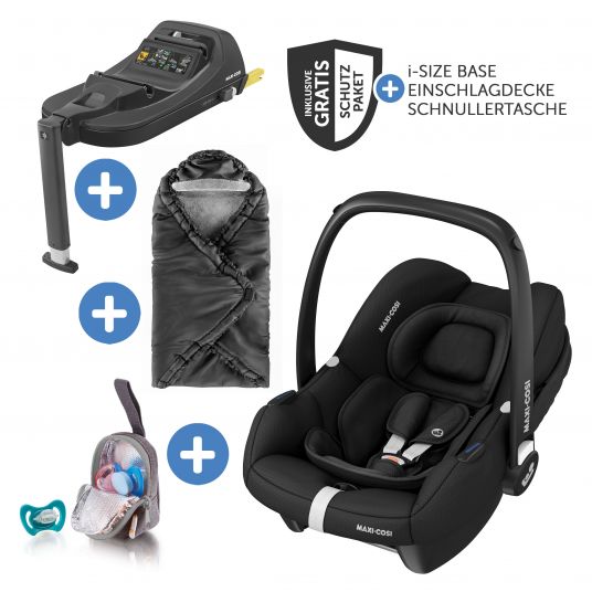 Maxi-Cosi Baby car seat CabrioFix i-Size from birth-15 months (40-75 cm) i-Size Base, Cover & Pacifier Box - Essential Black