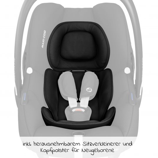 Maxi-Cosi Baby car seat CabrioFix i-Size from birth-15 months (40-75 cm) incl. cover & pacifier box - Essential Black