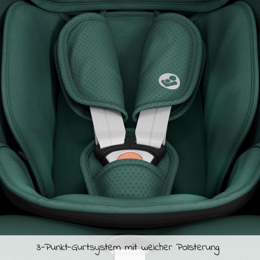 Maxi-Cosi Babyschale CabrioFix i-Size ab Geburt-12 Monate (40-75 cm) inkl. Fußsack & Schnullerbox - Essential Green