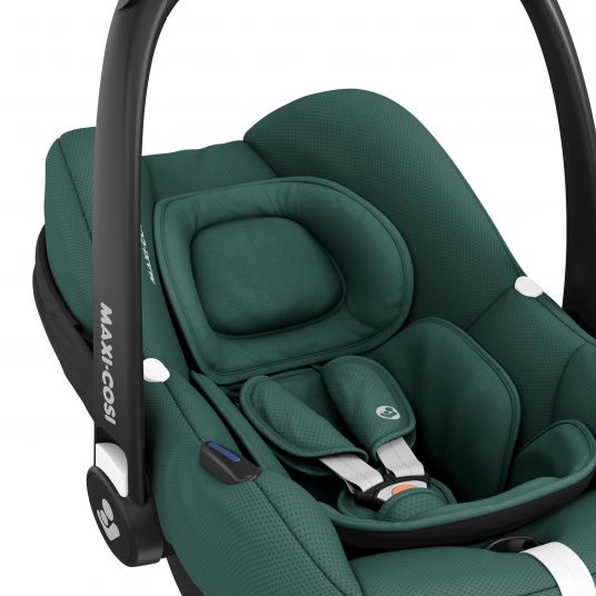 Maxi-Cosi Seggiolino auto CabrioFix i-Size dalla nascita ai 15 mesi (40-75 cm), incluso cuscino per i piedi e scatola per il ciuccio - Verde Essenziale