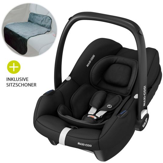 Maxi-Cosi Baby car seat CabrioFix i-Size from birth - 15 months (40-75 cm) incl. car seat protection pad - Essential Black