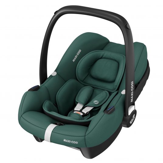 Maxi-Cosi Babyschale CabrioFix i-Size ab Geburt-12 Monate (40-75 cm) inkl. CabrioFix i-Size Base & Polsterschutz - Essential Green