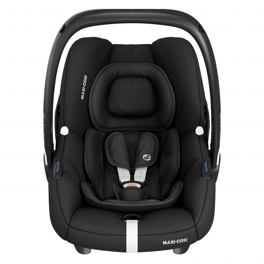 Maxi-Cosi Babyschale CabrioFix i-Size ab Geburt - 12 Monate (40-75 cm) & Zamboo Sommerbezug - Essential Black