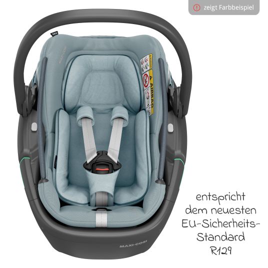 Maxi-Cosi Babyschale Coral 360 i-Size ab Geburt bis 12 kg (40 cm - 75 cm) mit Soft Carrier & Sonnenverdeck - Essential Graphite