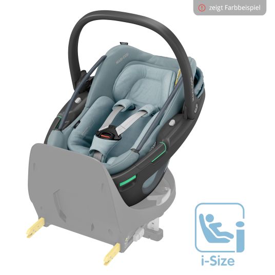 Maxi-Cosi Babyschale Coral 360 i-Size ab Geburt bis 12 kg (40 cm - 75 cm) mit Soft Carrier & Sonnenverdeck - Essential Graphite