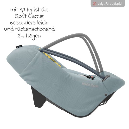 Maxi-Cosi Babyschale Coral 360 i-Size ab Geburt bis 12 kg (40 cm - 75 cm) mit Soft Carrier & Sonnenverdeck - Essential Graphite