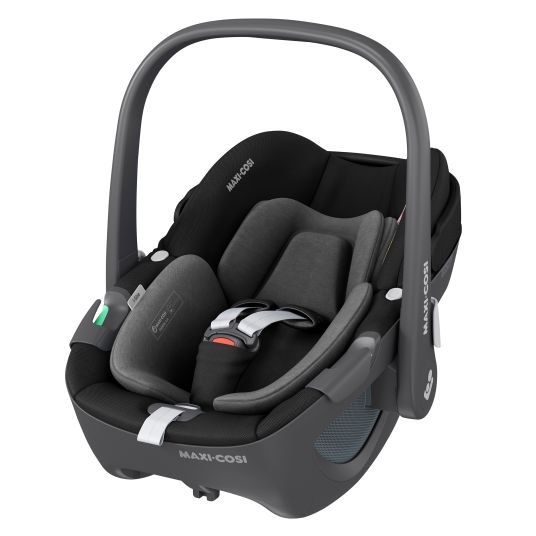 Maxi-Cosi Pebble 360 i-Size swivel infant car seat from birth - 15 months (40 cm - 83 cm) ClimaFlow, Easy-in harness system & G-Cell side impact technology - Essential Black