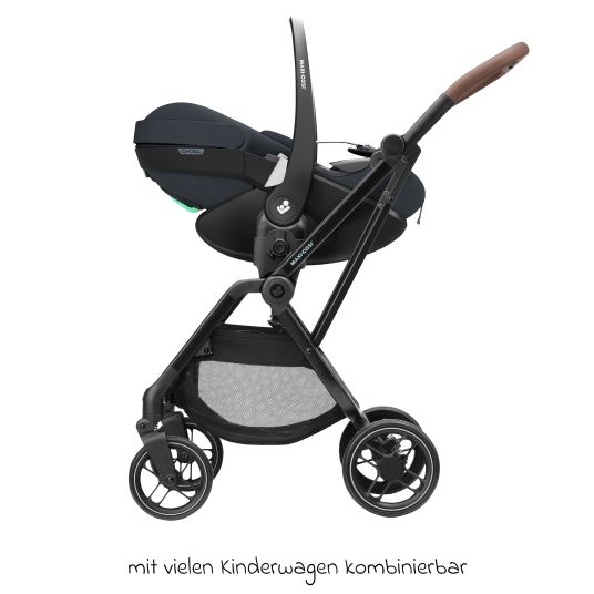 Maxi-Cosi Seggiolino auto girevole Pebble 360 Pro i-Size dalla nascita a 15 mesi (40 cm - 83 cm) con posizione reclinabile in piano - Essential Graphite