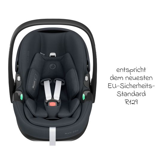 Maxi-Cosi Seggiolino auto girevole Pebble 360 Pro i-Size dalla nascita a 15 mesi (40 cm - 83 cm) con posizione reclinabile in piano - Essential Graphite