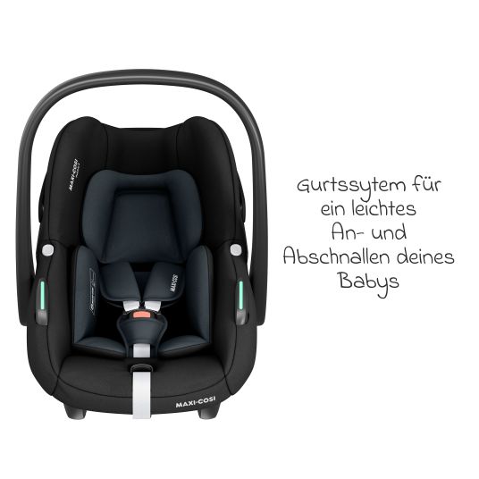 Maxi-Cosi Pebble S i-Size infant car seat from birth - 15 months (40 cm - 83 cm) only 3.4 kg light with G-Cell side impact technology - Tonal Black