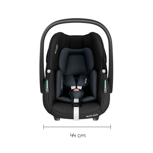 Maxi-Cosi Pebble S i-Size infant car seat from birth - 15 months (40 cm - 83 cm) only 3.4 kg light with G-Cell side impact technology - Tonal Graphite
