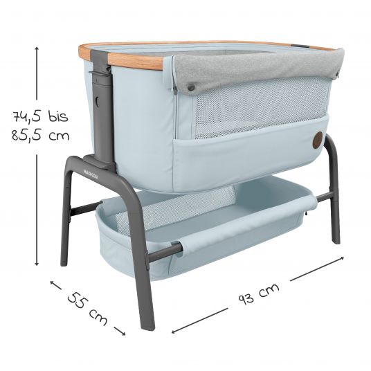 Maxi-Cosi Iora foldable side bed, incl. mattress & travel bag - Essential Grey