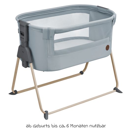 Maxi-Cosi Beistellbettchen Tori Beyond Eco Care ab Geburt - 6 Monate inkl. Matratze & Tragetasche - Grey