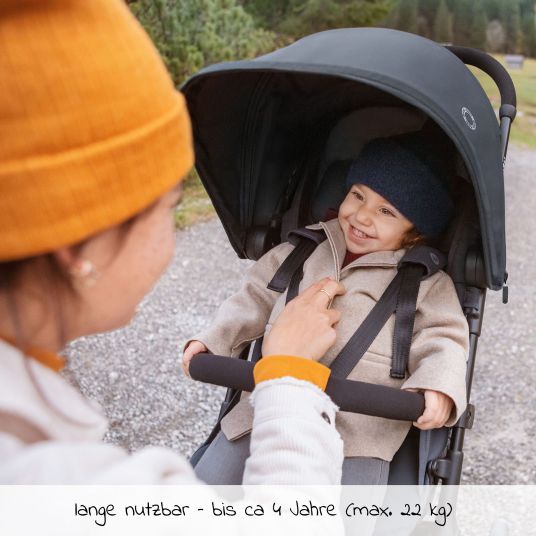 Maxi-Cosi Buggy & travel stroller Lara² with automatic folding, reclining position, up to 22 kg, only 6.3 kg - Essential Graphite