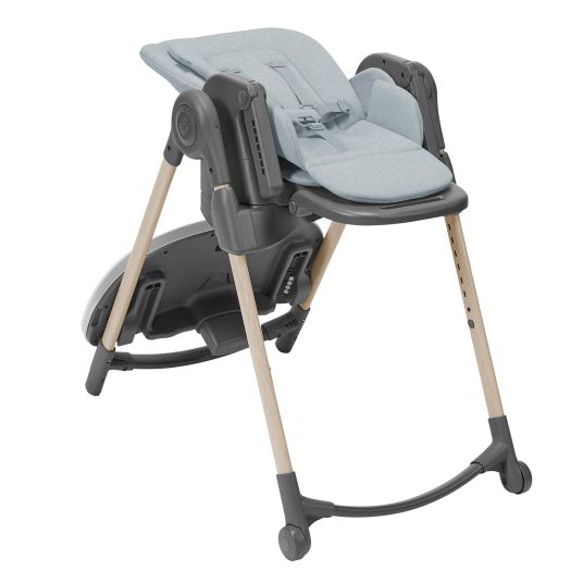 Maxi-Cosi Highchair Minla growing from birth - 14 years - high chair, baby lounger with reclining function & tray - Beyound - Grey Eco