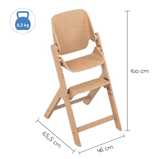 Maxi-Cosi Nesta high chair from 3.5 years - 99 years durable and sustainable - Natural