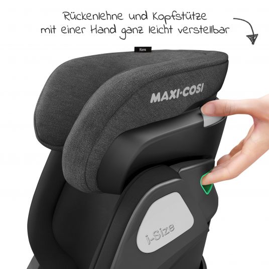 Maxi-Cosi Kindersitz Kore i-Size ab 3,5 Jahre-12 Jahre (100-150 cm) mit SPS Plus Aufprallschutz & Isofix - Authentic Black