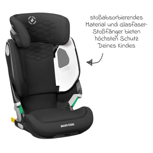 Maxi-Cosi Kindersitz Kore Pro i-Size 3,5 Jahre-12 Jahre (100 cm -150 cm) mit SPS Plus Aufprallschutz & Isofix - Authentic Black