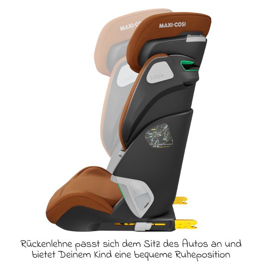 Maxi-Cosi Kindersitz Kore Pro i-Size 3,5 Jahre-12 Jahre (100 cm -150 cm) mit SPS Plus Aufprallschutz & Isofix - Authentic Cognac