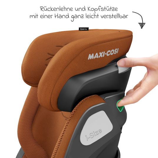 Maxi-Cosi Kindersitz Kore Pro i-Size 3,5 Jahre-12 Jahre (100 cm -150 cm) mit SPS Plus Aufprallschutz & Isofix - Authentic Cognac