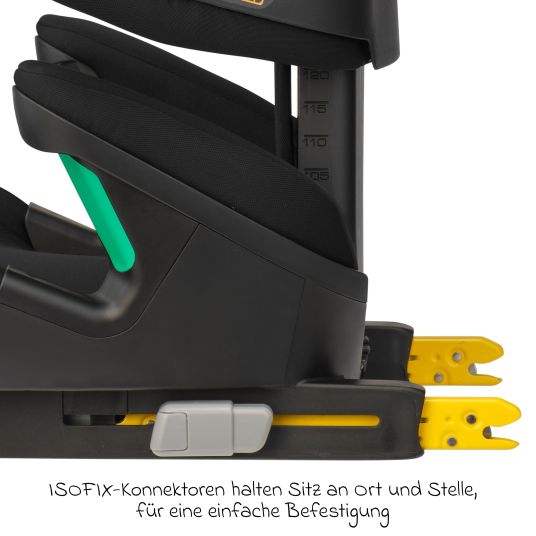 Maxi-Cosi Kindersitz RodiFix M i-Size ab 3,5 Jahre - 12 Jahre (100 cm -150 cm (15-36 kg) mit G-Cell Seitenaufprallschutz & Isofix - Basic Black