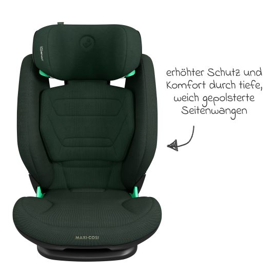 Maxi-Cosi Kindersitz RodiFix Pro2 i-Size ab 3,5 Jahre - 12 Jahre (100 cm-150 cm) (15-36 kg) mit G-Cell Seitenaufprallschutz & Isofix - Authentic Green