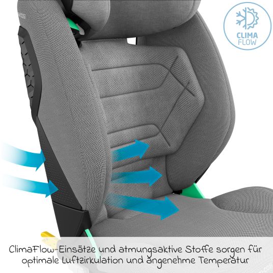 Maxi-Cosi Kindersitz RodiFix Pro2 i-Size ab 3,5 Jahre - 12 Jahre (100 cm-150 cm) (15-36 kg) mit G-Cell Seitenaufprallschutz & Isofix - Authentic Grey