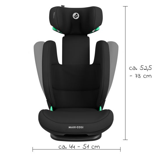 Maxi-Cosi - Kindersitz RodiFix S i-Size ab 3,5 Jahre - 12 Jahre (100 cm-150  cm) (15-36 kg) mit G-Cell Seitenaufprallschutz & Isofix - Basic Black 