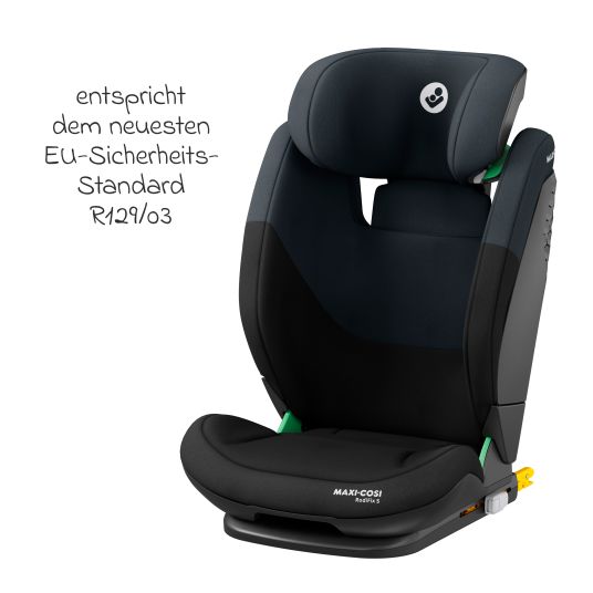 Maxi-Cosi Kindersitz RodiFix S i-Size ab 3,5 Jahre - 12 Jahre (100 cm - 150 cm) (15-36 kg) mit G-Cell Seitenaufprallschutz & Isofix - Tonal Black