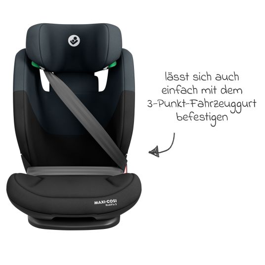 Maxi-Cosi Kindersitz RodiFix S i-Size ab 3,5 Jahre - 12 Jahre (100 cm - 150 cm) (15-36 kg) mit G-Cell Seitenaufprallschutz & Isofix - Tonal Black